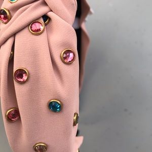 Pink and jewel tone knotted headband
